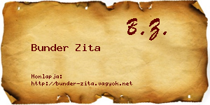 Bunder Zita névjegykártya