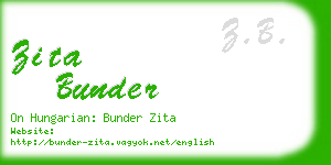 zita bunder business card